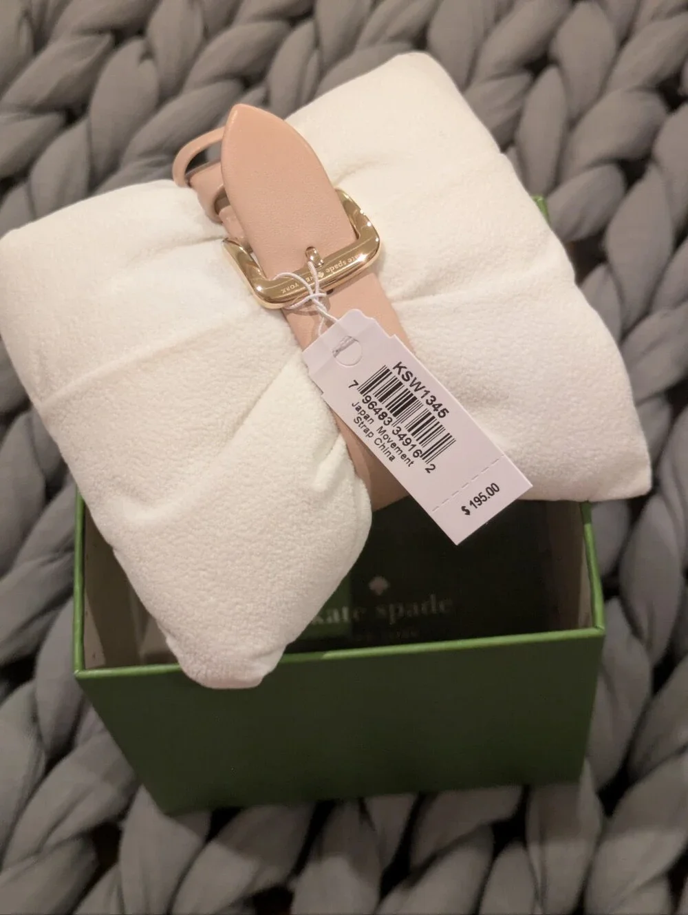 NIB Kate Spade Grand Metro Women's Beige Dial Quartz Watch KSW1345